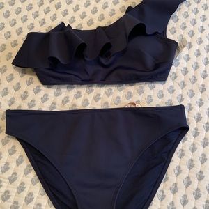 Elegant Navy One-Shoulder Bikini